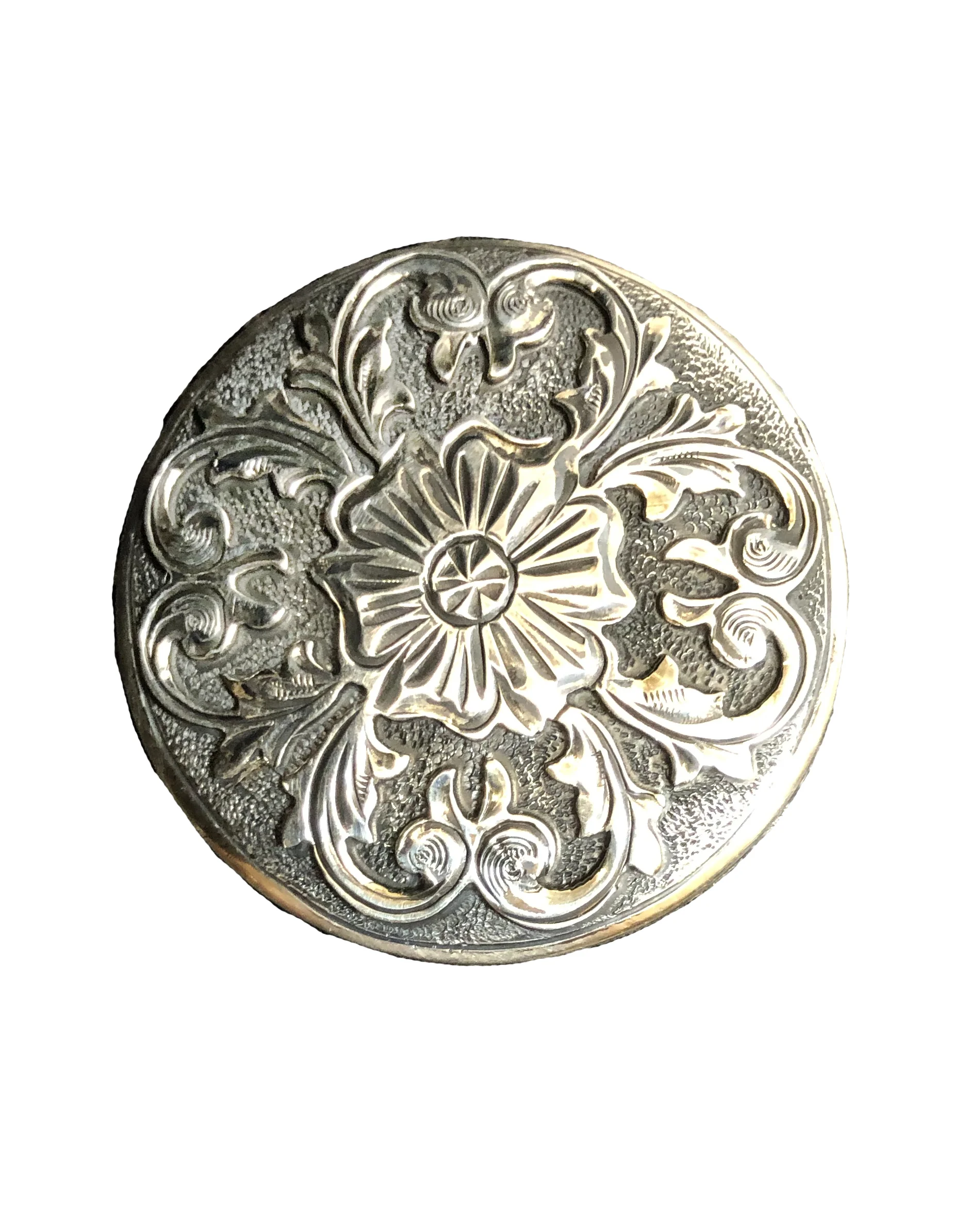 2091RoundTombstoneFlatwithFlower Round Tombstone Flat with Flower